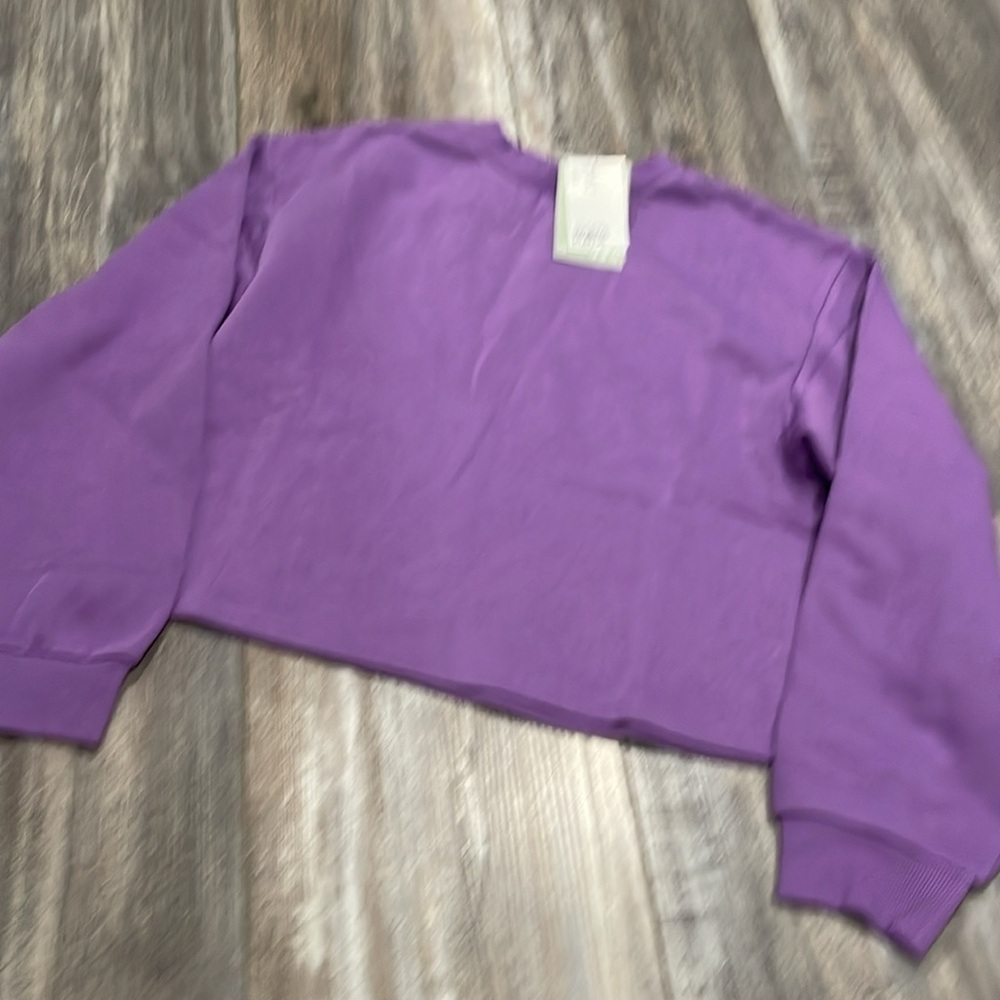 Purple Cropped Sweatshirt H&M new